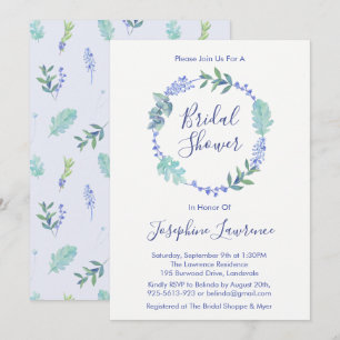 Lila Frühlingsherd Brautparty lädt ein Einladung