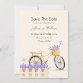 Lila Frühlingshochzeit Save The Date (Vorderseite)