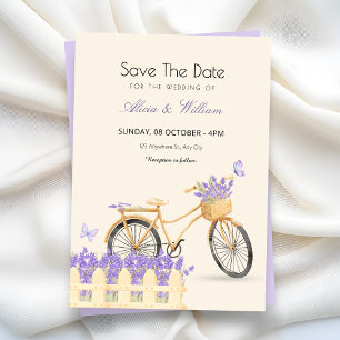 Lila Frühlingshochzeit Save The Date