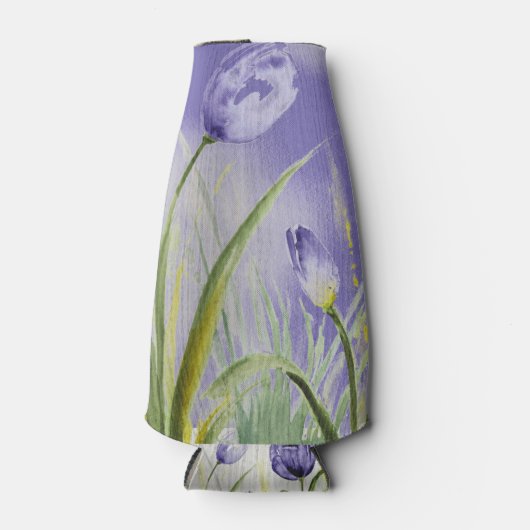 Lila Frühlingshuppen Flaschenkühler (Vorderseite)