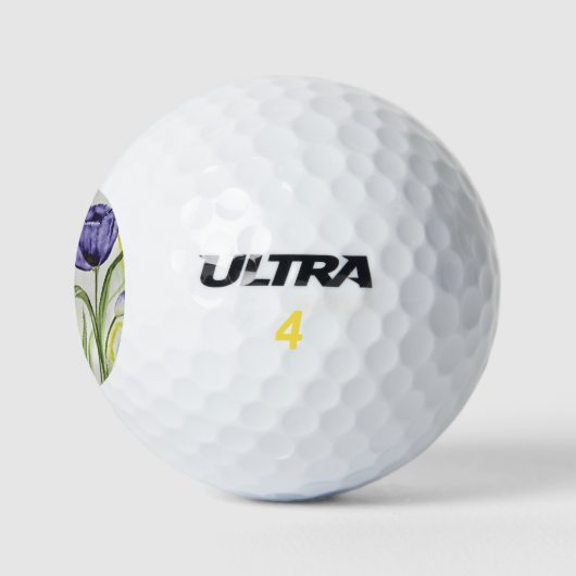 Lila Frühlingshuppen Golfball (Logo)