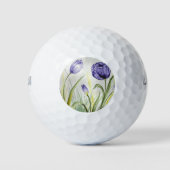 Lila Frühlingshuppen Golfball (Vorderseite)