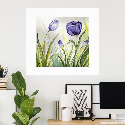 Lila Frühlingshuppen Poster (Heimbüro)