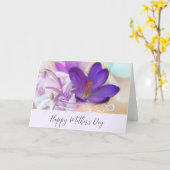 Lila Frühlingstag der Muttermutter Karte (Gelbe Blume)