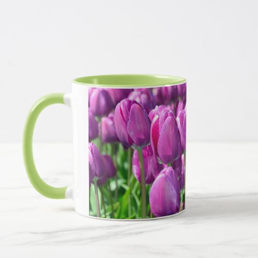 Lila Frühlingstulpe-Kaffee-Tasse Tasse (Links)