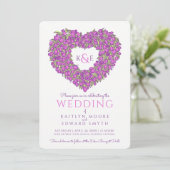 Lila Frühlingtulips Blume Hochzeit Einladung (Stehend Vorderseite)