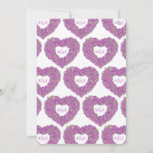 Lila Frühlingtulips Blume Hochzeit Einladung (Rückseite)