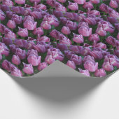 Lila Frühlingtulis Geschenkpapier (Ecke)