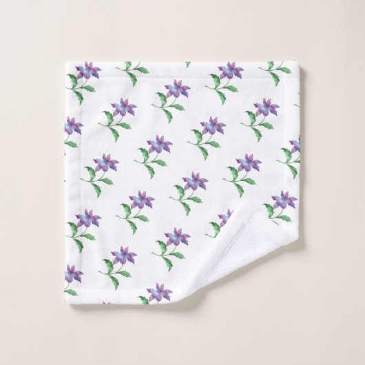 LILA FRÜHSTÜCK BADEZIMMER TOWEL SET (Waschlappen)