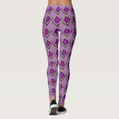 Lila Frühstücksbuffet Toast w/Grape Jelly Brot Leggings (Rückseite)