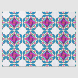Lila Fuchsia Blue Pink Aquamarin Mandala Decoupage Seidenpapier