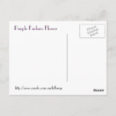 Lila Fuchsia-Blume Postkarte (Rückseite)