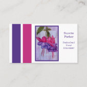 Lila Fuchsia-Blume-Veranstaltungsplaner in Hot Pin Visitenkarte (Vorderseite)