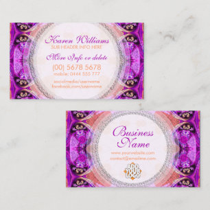 Lila Fuchsia-Heilung New Age Business Card Visitenkarte