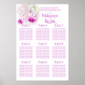 Lila fuchsia Hochzeitstisch-Planer 1-9 Poster (Vorne)