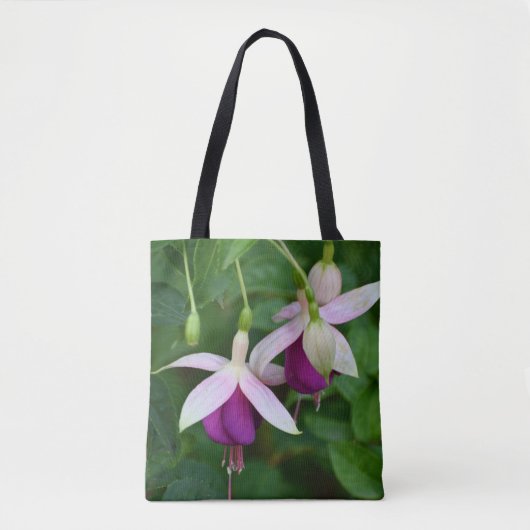 Lila Fuchsien-Blume mit weißem Sepal Tasche (Vorderseite)
