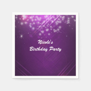 Lila Fuchsien Glamour-Tanzclub-Party Serviette