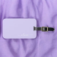 Lila Fuchsig Weibliches Skript Monogramm Name Mode