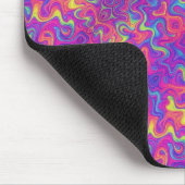 Lila, Fuchsisches, orangefarbenes und gelbes Muste Mousepad (Ecke)