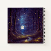 Lila Full Moon & Firefrefly-Hardcover-Journal Notizblock (Rückseite)