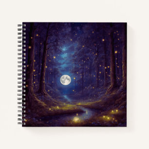 Lila Full Moon & Firefrefly-Hardcover-Journal Notizblock