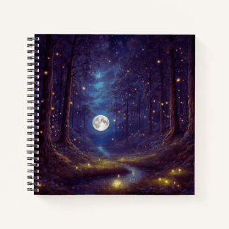 Lila Full Moon & Firefrefly-Hardcover-Journal Notizblock