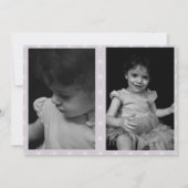 Lila Funkeleinladung "Hear Ye, Hear Ye" Einladung (Rückseite)