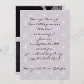 Lila Funkeleinladung "Hear Ye, Hear Ye" Einladung (Vorne/Hinten)