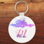 lila Funkeln, das Sie gelassen nennen Schlüsselanhänger (Vorderseite)