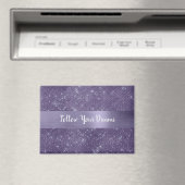 Lila Funkeln Personalisierter Spruch Magnet (In Situ (Geschirrspüler))