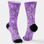 Lila Funkeln Socken (Gewinkelt)