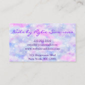 Lila Funkeln Visitenkarte (Rückseite)