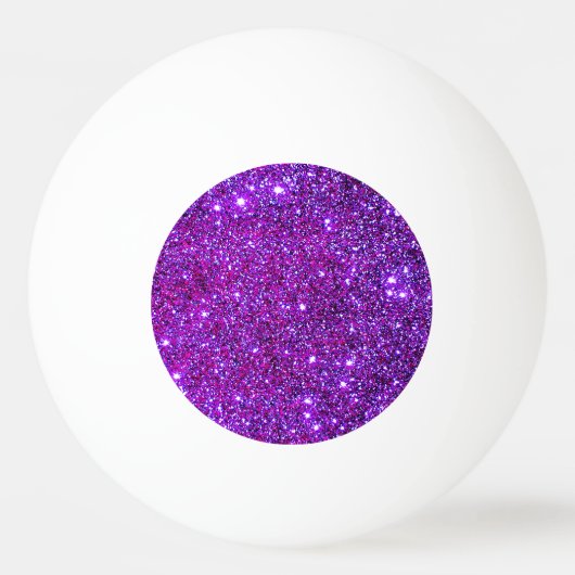Lila funkelnd bezaubernder Glittery Girly Ping Tischtennisball (Vorderseite)