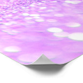 Lila Funkelnd Glitzer Butterfly Princess Poster (Ecke)