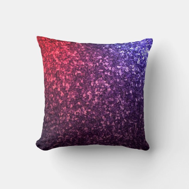 Lila funkelnd Glitzer Kissen (Vorderseite)