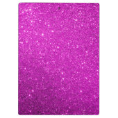 Lila Funkelnd Glitzer Klemmbrett (Rückseite)
