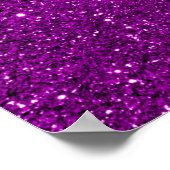 Lila Funkelnd Glitzer Poster (Ecke)