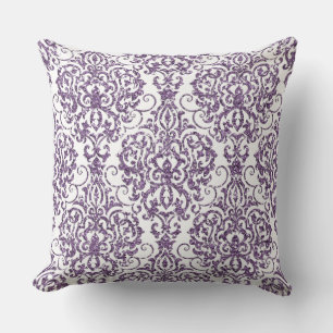 Lila funkelnder Glitzer Reversible Kissen
