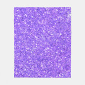 Lila funkelndes Glitzer Fleecedecke (Vorderseite)