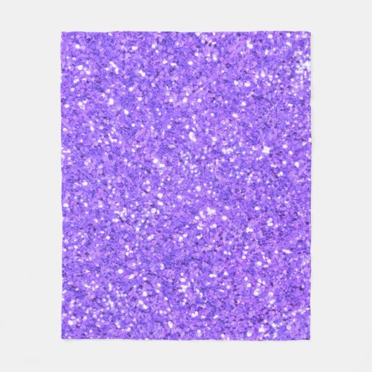Lila funkelndes Glitzer Fleecedecke (Vorderseite)