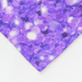 Lila funkelndes Glitzer Fleecedecke (Ecke)