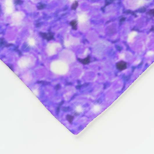 Lila funkelndes Glitzer Fleecedecke (Ecke)