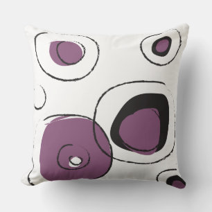Lila FUNKY DOTS DESIGN Retro Throw Kissen