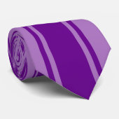 Lila Funky Stripe Muster Krawatte (Gerollt)