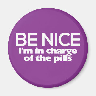 Lila Funny Nurse Magnet