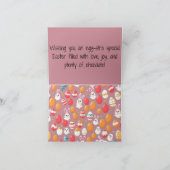 Lila Funny Oaster Grußkarte Karte (Innenseite)