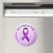 Lila für Alzheimer & Brain Awareness Month Magnet (In Situ (Geschirrspüler))