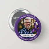 Lila für Alzheimers Awareness Foto Button (Vorne & Hinten)