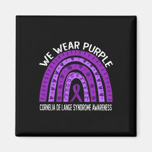Lila für das Cornelia De Lange Syndrom Awarene Magnet