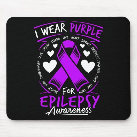 Lila für Epilepsie Mousepad (Vorne)